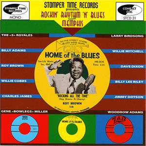 ROCKIN RHYTHM 'N' BLUES FROM MEMPHIS - VARIOUS ARTISTS - 50's Rhythm 'n' Blues CD, STOMPERTIME