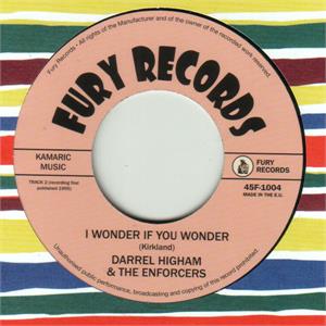 Baby If We Touch : I Wonder If You Wonder - Darrel Higham & The Enforcers ‎ - Fury VINYL, FURY